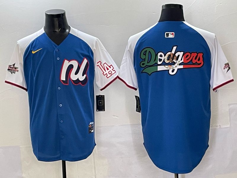 Men Los Angeles Dodgers Blank Blue All star 2025 Nike MLB Jersey style 06->new york yankees->MLB Jersey